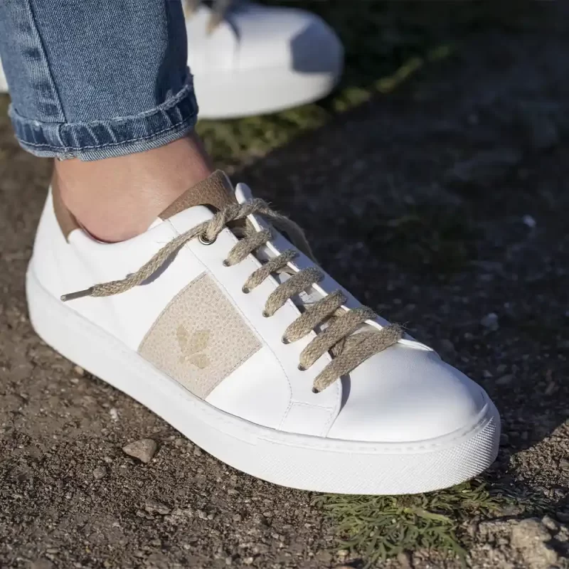 Sneakers blanc mixte sans cuir Stoat - Upster